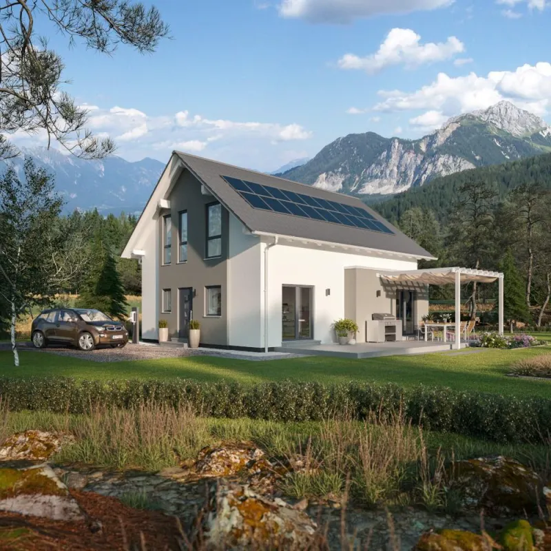 Smart Space - E - 140 Entwurf 1 (38° Satteldach I 143,25 m²)