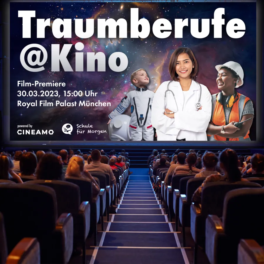Berufsorientierungsserie zu Traumberufen als Kinofilmserie (© Schule für Morgen gUG)