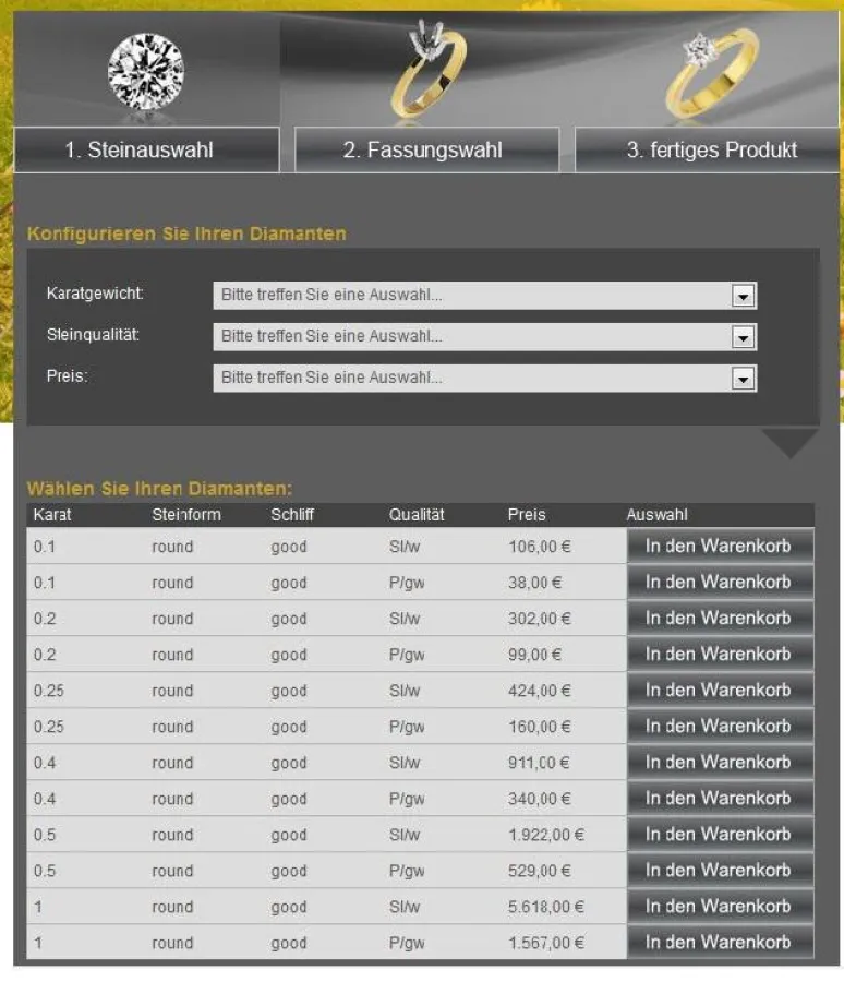 Der Schmuck Konfigurator von Goldmaid