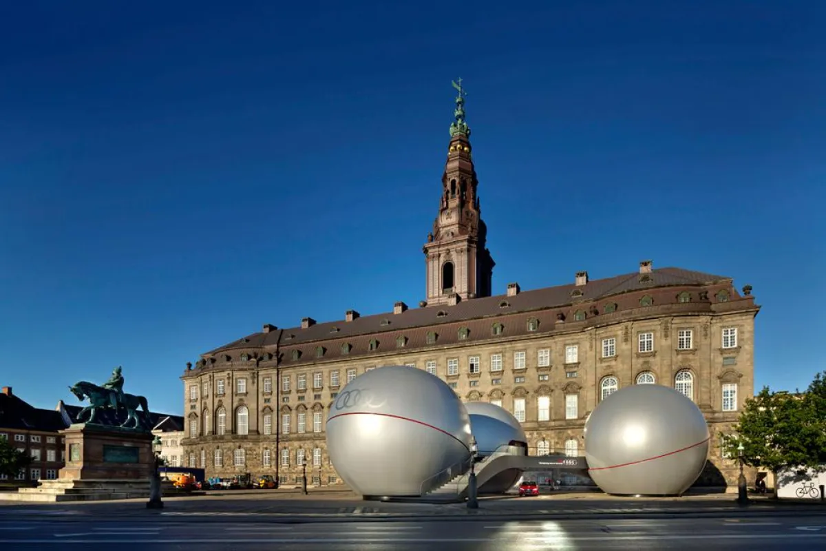 Audi Sphere Kopenhagen 2012, © SCHMIDHUBER, KMS BLACKSPACE; Fotograf Andreas Keller, Altdorf