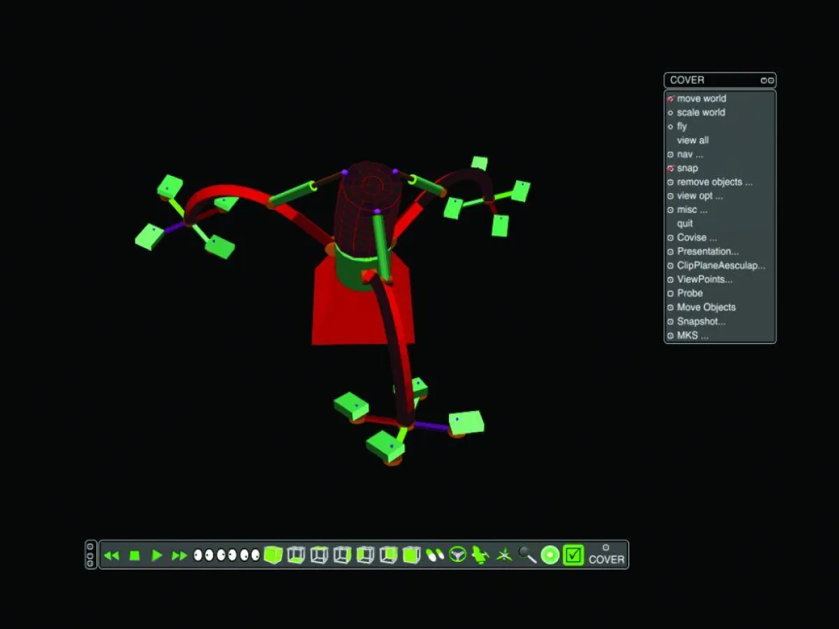 VR-Visualisierung eines Mehrkörpersystemes mit COVISE MKS
