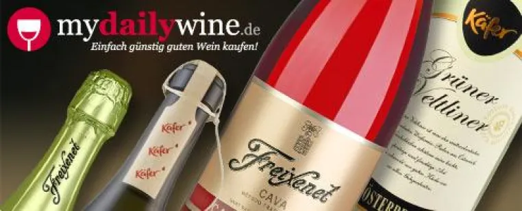 mydailywine.de erweitert das Produktsortiment um Käfer und Freixenet Bild: mydailywine.de erweitert das Produktsortiment um Käfer und Freixenet