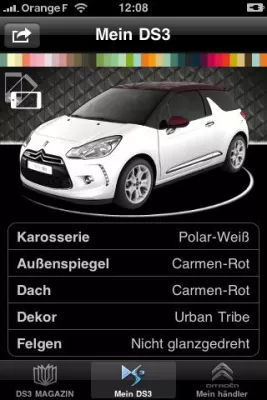 Bild: Welcher DS3 Typ bin ich? Der neue Citroën DS3 jetzt fürs iPhone