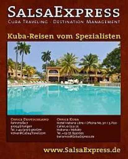 Neue Internetseiten der Kubareisespezialisten von SalsaExpress aus Erlangen seit Anfang Juni freigeschalten Bild: Neue Internetseiten der Kubareisespezialisten von SalsaExpress aus Erlangen seit Anfang Juni freigeschalten