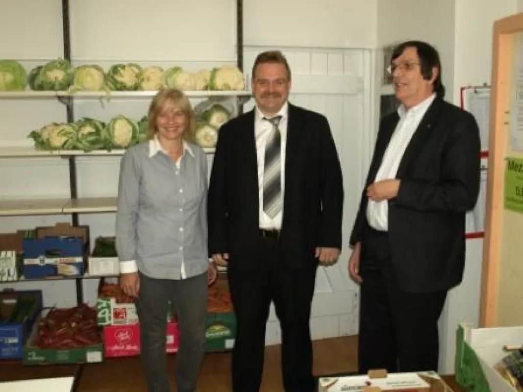 Christina Bummer mit Jens Kirschner und Lothar Vees