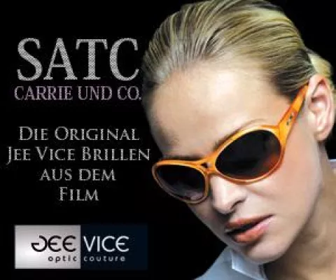 Bild: Jee Vice kreiert mit der orangen Sonnenbrille von Carrie im Sex and the City 2 Kinofilm einen neuen Farbtrend