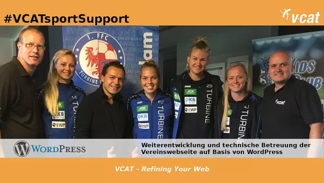 Bild: VCAT verlängert Sponsoring-Engagement beim 1. FFC Turbine Potsdam