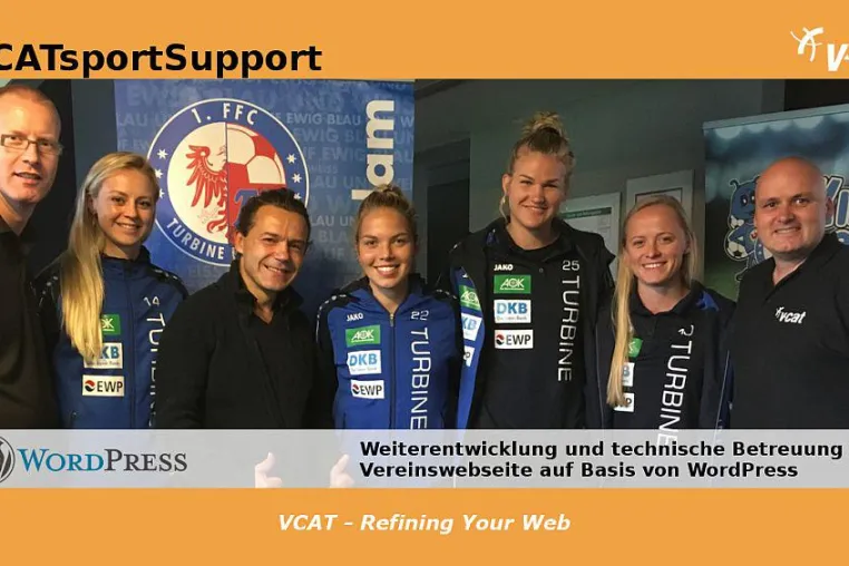 Bild: VCAT verlängert Sponsoring-Engagement beim 1. FFC Turbine Potsdam