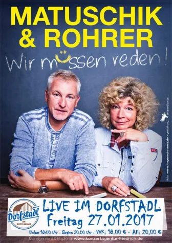 Bild: Matuschik & Rohrer - live im Dorfstadl Buttlerhof in Tutzing am 27.01.2017