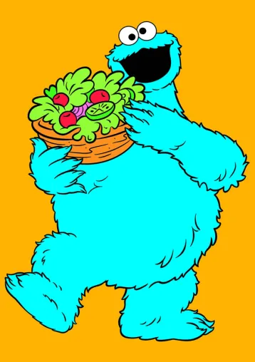 Bild: Das Krümelmonster im Gemüsefieber - großes 5 am Tag Internet-Spezial