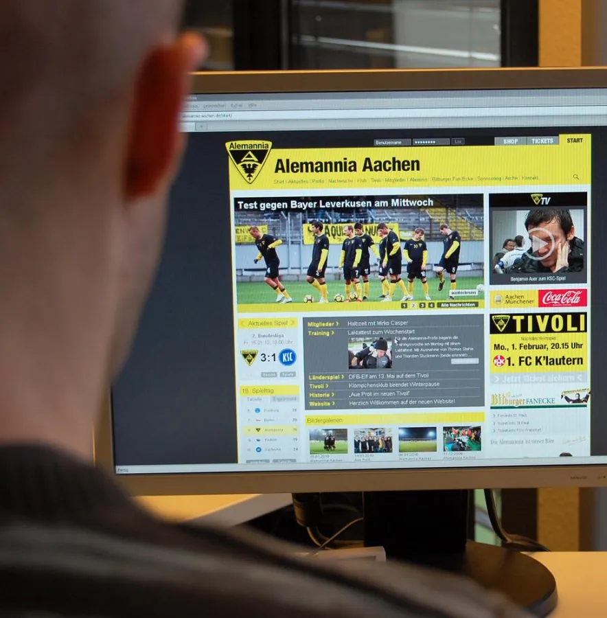 Neue Homepage der Alemannia Aachen