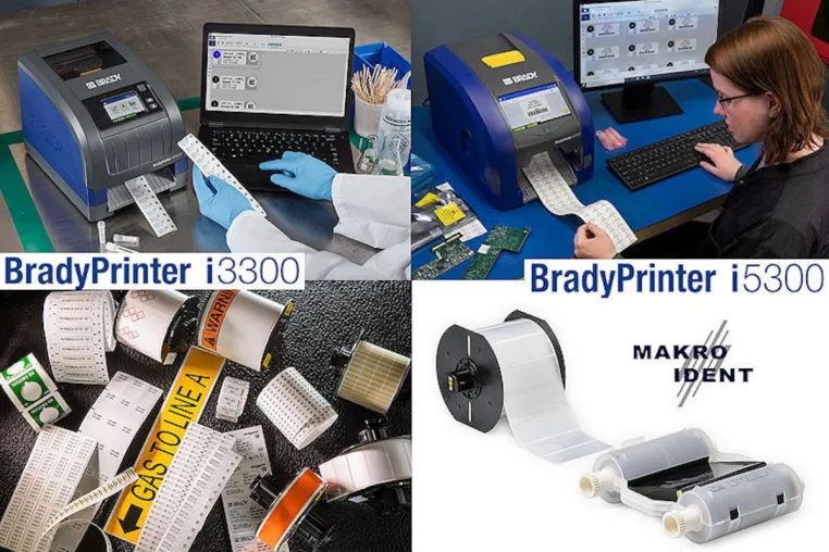 Bild: Brady Etikettendrucker i3300 und i5300 mit Materialerkennung