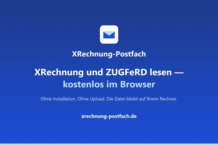 Bild: Kostenloser Viewer zeigt ZUGFeRD-Rechnungen direkt im Browser an