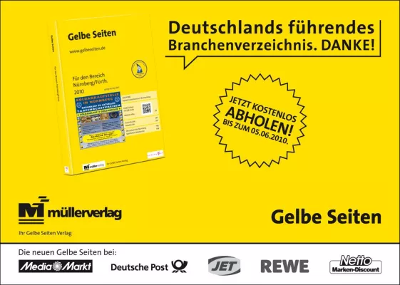 Bild: Gelbe Seiten und DasTelefonbuch für Nürnberg und Fürth Ausgabe 2010