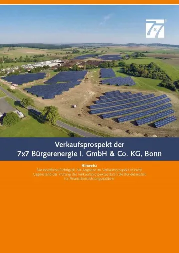 Erste Auszahlung an Anleger der 7x7 Bürgerenergie I. Bild: Erste Auszahlung an Anleger der 7x7 Bürgerenergie I.
