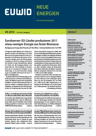 Bild: Eurobserver: EU-Länder produzieren 2011 weniger Energie aus fester Biomasse