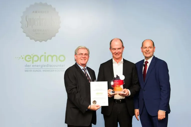 "Superbrands": eprimo gehört zu den 50 Top-Marken Deutschlands Bild: "Superbrands": eprimo gehört zu den 50 Top-Marken Deutschlands