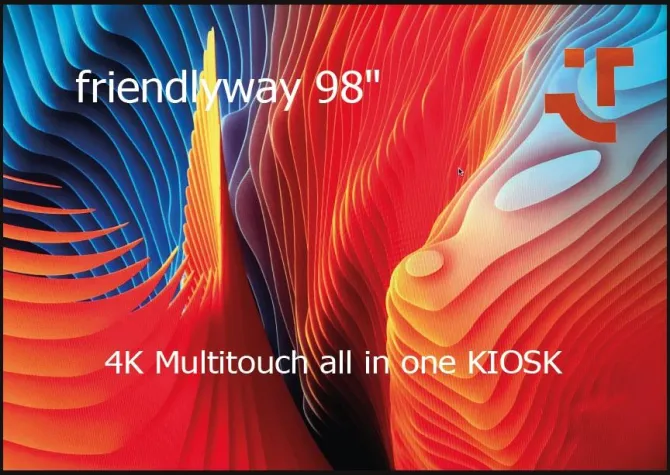 Bild: Die friendlyway ALL-IN-ONE Kiosk-Systeme gibt es jetzt auch mit gigantischen 86“ oder 98“ Touch-Bildschirmen