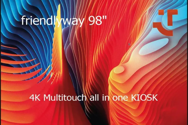 Bild: Die friendlyway ALL-IN-ONE Kiosk-Systeme gibt es jetzt auch mit gigantischen 86“ oder 98“ Touch-Bildschirmen