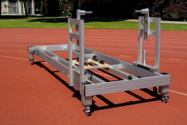 Bild: Industriestoßdämpfer von ACE bremsen Schlitten von Starttrainingsmaschine