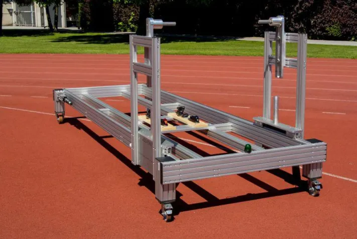 Industriestoßdämpfer von ACE bremsen Schlitten von Starttrainingsmaschine Bild: Industriestoßdämpfer von ACE bremsen Schlitten von Starttrainingsmaschine