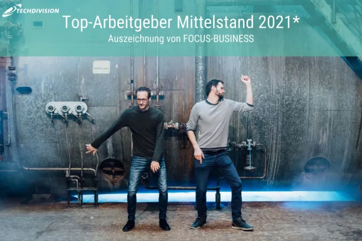 Bild: TechDivision wird erneut als "TOP Arbeitgeber Mittelstand" ausgezeichnet