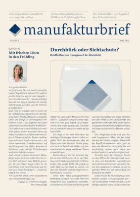 Bild: manufakturbrief Ausgabe 2 – von Durchblick, intensiven Farben und der Geschichte der Briefhüllen