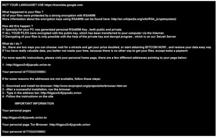 Bild: .Crypt Trojaner Virus ist teilweise entsperrt