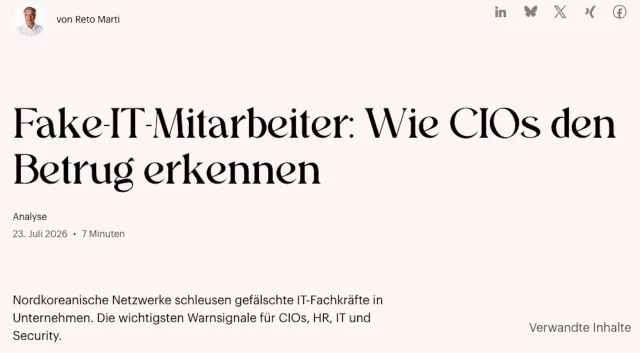 Fake-IT-Mitarbeiter: Validato warnt vor staatlich gesteuerten Betrugsnetzwerken bei Remote-Recruiting Bild: Fake-IT-Mitarbeiter: Validato warnt vor staatlich gesteuerten Betrugsnetzwerken bei Remote-Recruiting