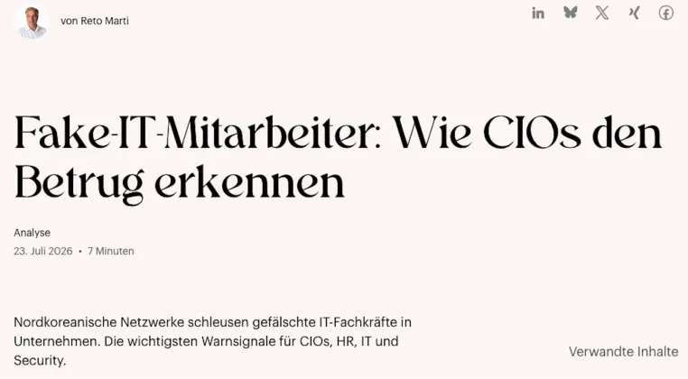 Fake-IT-Mitarbeiter: Validato warnt vor staatlich gesteuerten Betrugsnetzwerken bei Remote-Recruiting Bild: Fake-IT-Mitarbeiter: Validato warnt vor staatlich gesteuerten Betrugsnetzwerken bei Remote-Recruiting