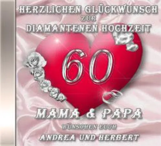 Bild: Persönlich gestaltete CD zur diamantenen Hochzeit