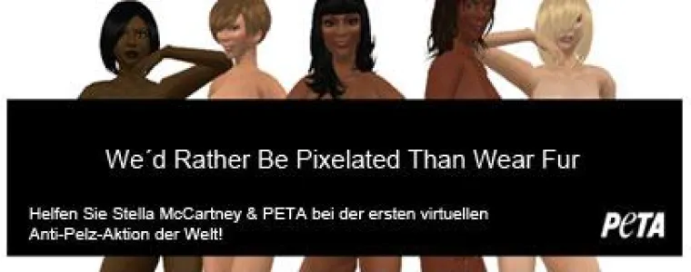 Stella McCartney & PETA veranstalten den ersten virtuellenAnti-Pelz-Protest der Welt Bild: Stella McCartney & PETA veranstalten den ersten virtuellenAnti-Pelz-Protest der Welt