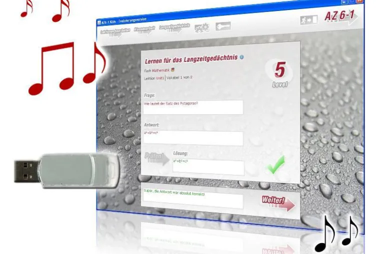 Bild: Mobil lernen - Vokabeltrainer AZ6-1 jetzt auch auf USB