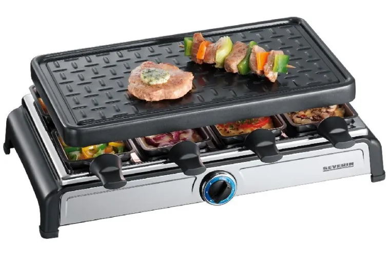 Für den Genuss in geselliger Runde empfiehlt SEVERIN den neuen Raclette-Partygrill RG 2617 Bild: Für den Genuss in geselliger Runde empfiehlt SEVERIN den neuen Raclette-Partygrill RG 2617