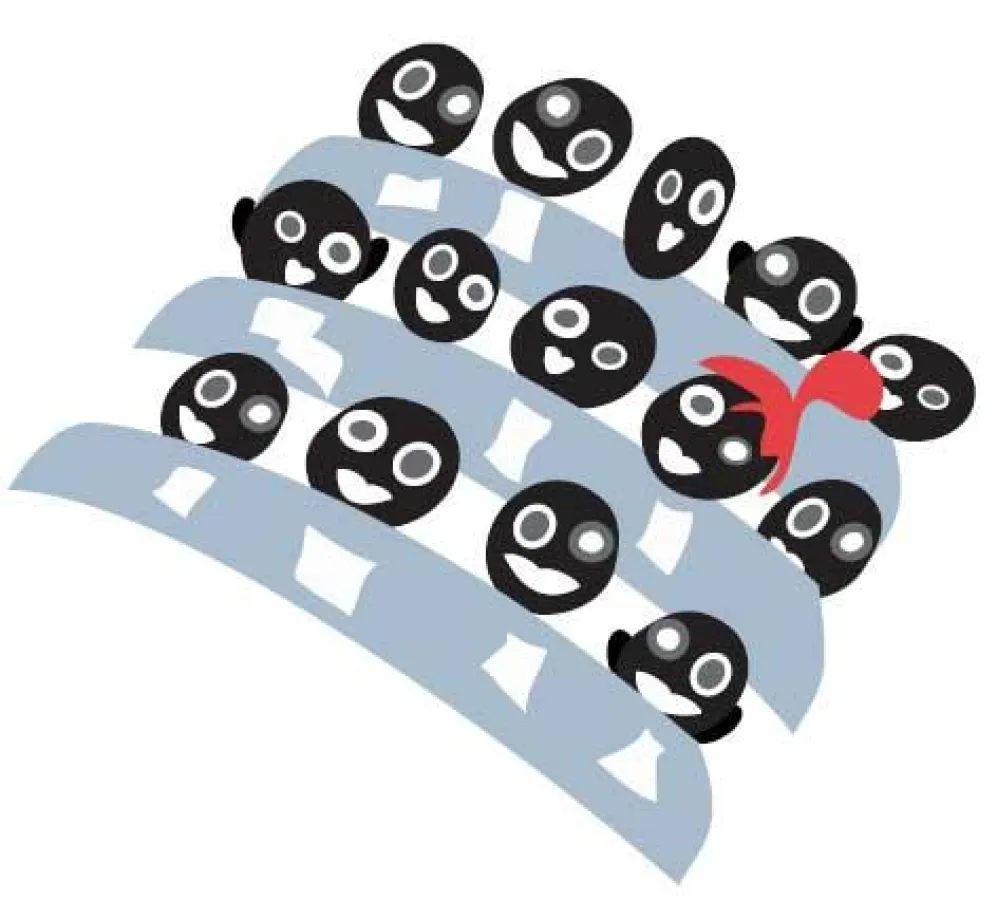 Das Ziel ist der Hörsaal! (Illustration Juliane Pieper)