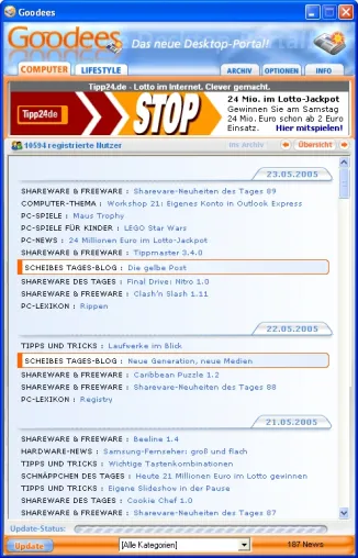 Bild: Goodees: Das erste Desktop-Portal