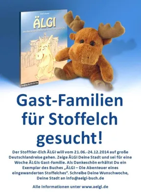 Bild: Gastfamilien für Stoffelch gesucht - ÄLGI auf großer Deutschlandtour