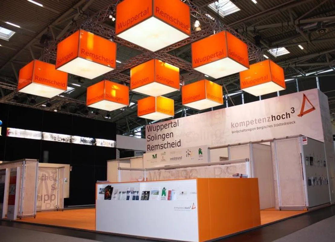 Messestand der Wfö Solingen auf der Expo Real 2008 (Foto: stagegroup, frei zur Veröffentlichung bei Namensnennung)