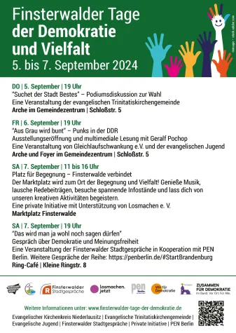 Bild: Finsterwalder Tage der Demokratie und Vielfalt vom 5. bis 7. September 2024