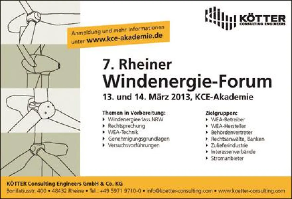 Windenegie & Schall im Fokus