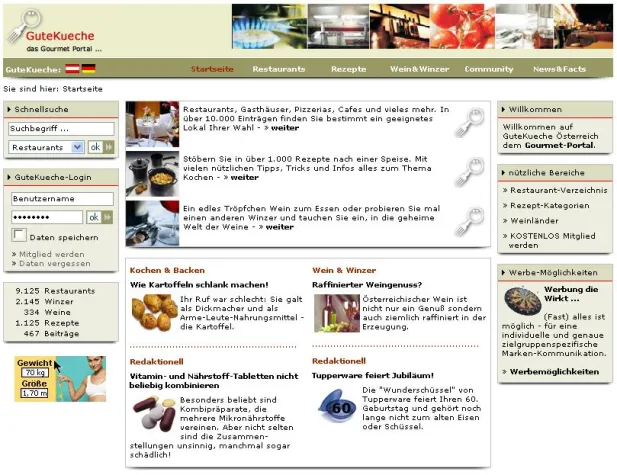 Umfangreicher Relaunch von GuteKueche.at Bild: Umfangreicher Relaunch von GuteKueche.at