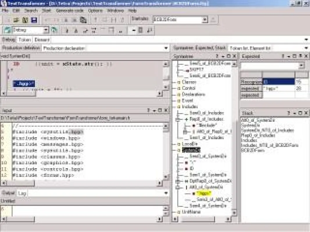 TextTransformer IDE im Debug-Modus