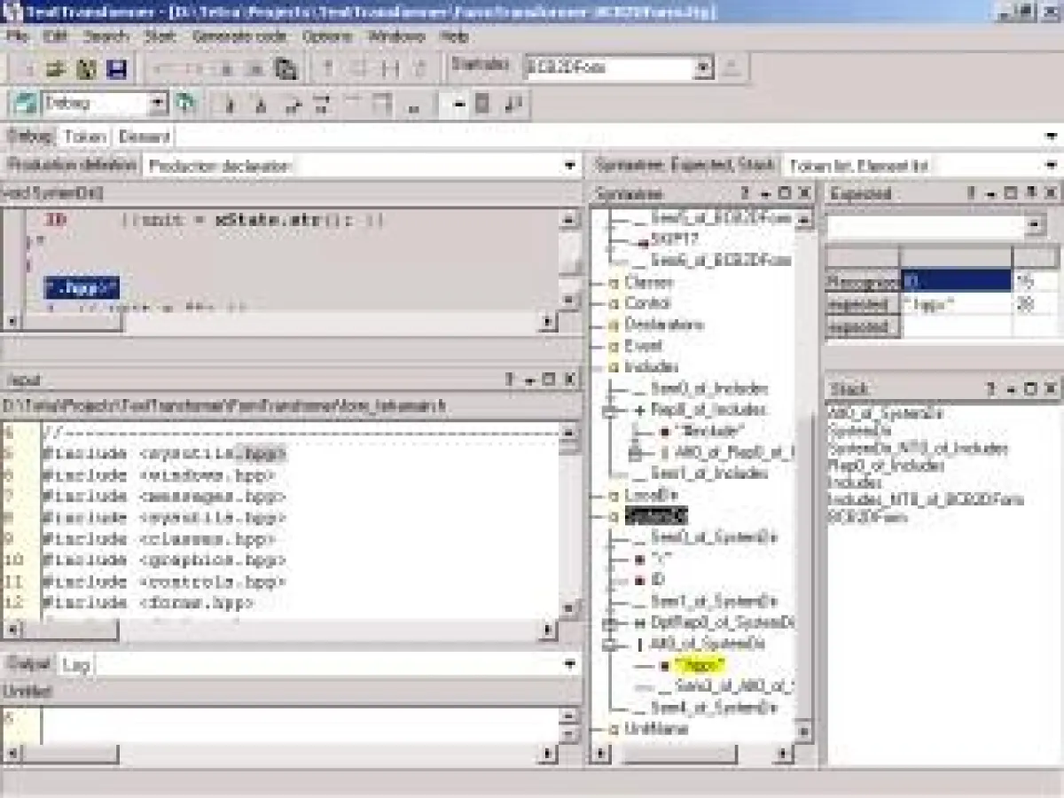 TextTransformer IDE im Debug-Modus