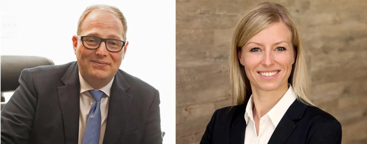 Simon Wenz, Vorstandsvorsitzender Hausengel AG; Juliane Bohl Vorstandmitglied Hausengel AG