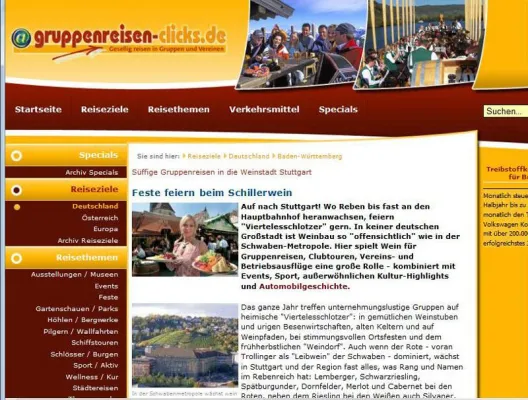 Bild: Boxenstopps für Vereins- und Betriebsausflüge bei Wein und Benzin - Stuttgart ingruppenreisen-clicks.de