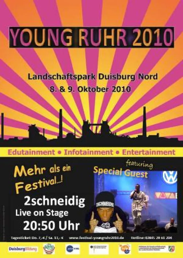 2schneidig live on stage beim Schüler- und Jugendfestival Young Ruhr 2010