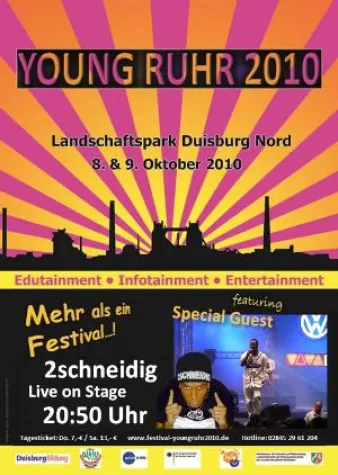 Bild: 2schneidig live on stage beim Schüler- und Jugendfestival „Young Ruhr 2010“