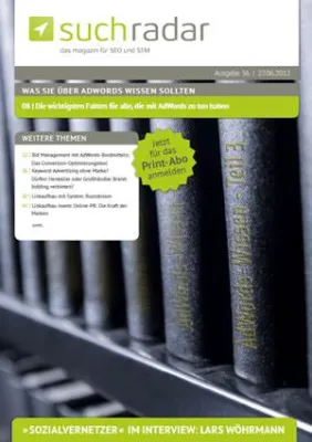 Bild: SEO-Magazin suchradar als Print-Ausgabe aus der Online-Druckerei