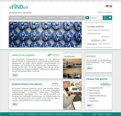 Moderne Website für efindon.de Bild: Moderne Website für efindon.de