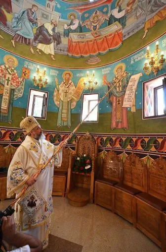 Bild: Rumänisch-Orthodoxer Patriarch Daniel legt Grundstein des rumänischen Kirchenzentrums München am 11.09.11